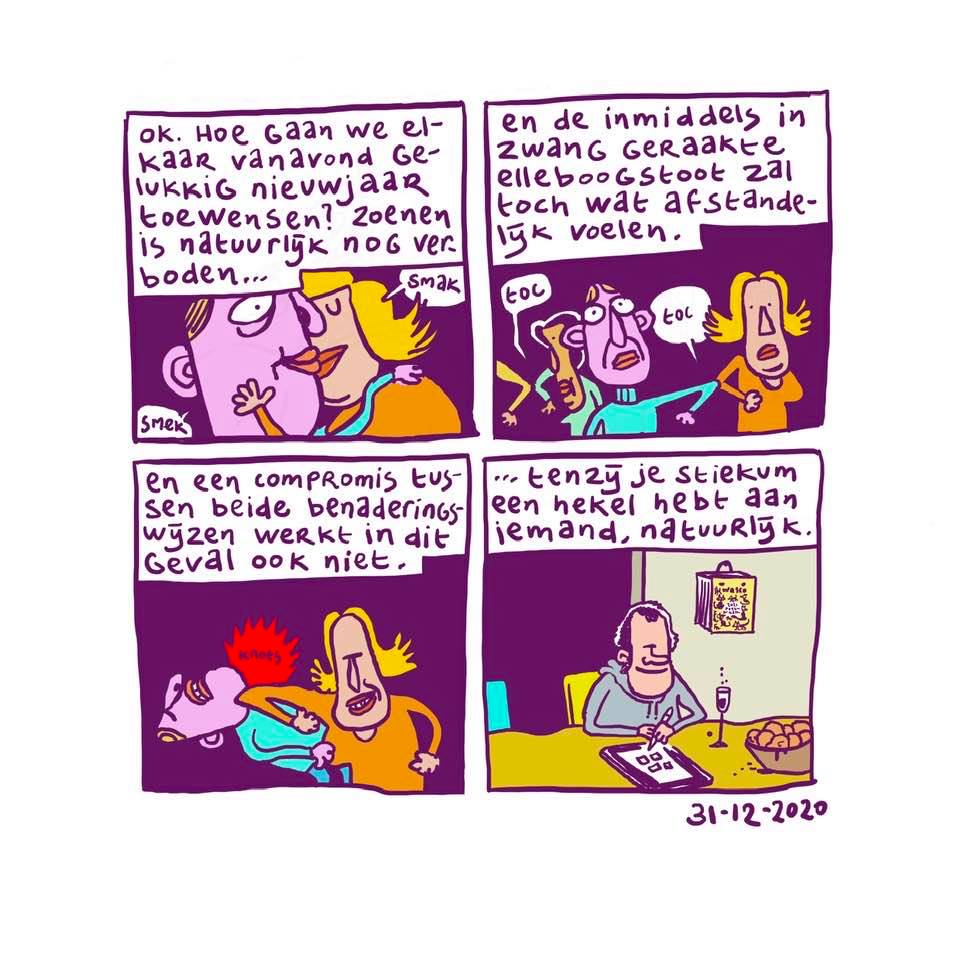 Michiel vraagt zich af hoe we elkaar nu Gelukkig Nieuwjaar gaan wensen